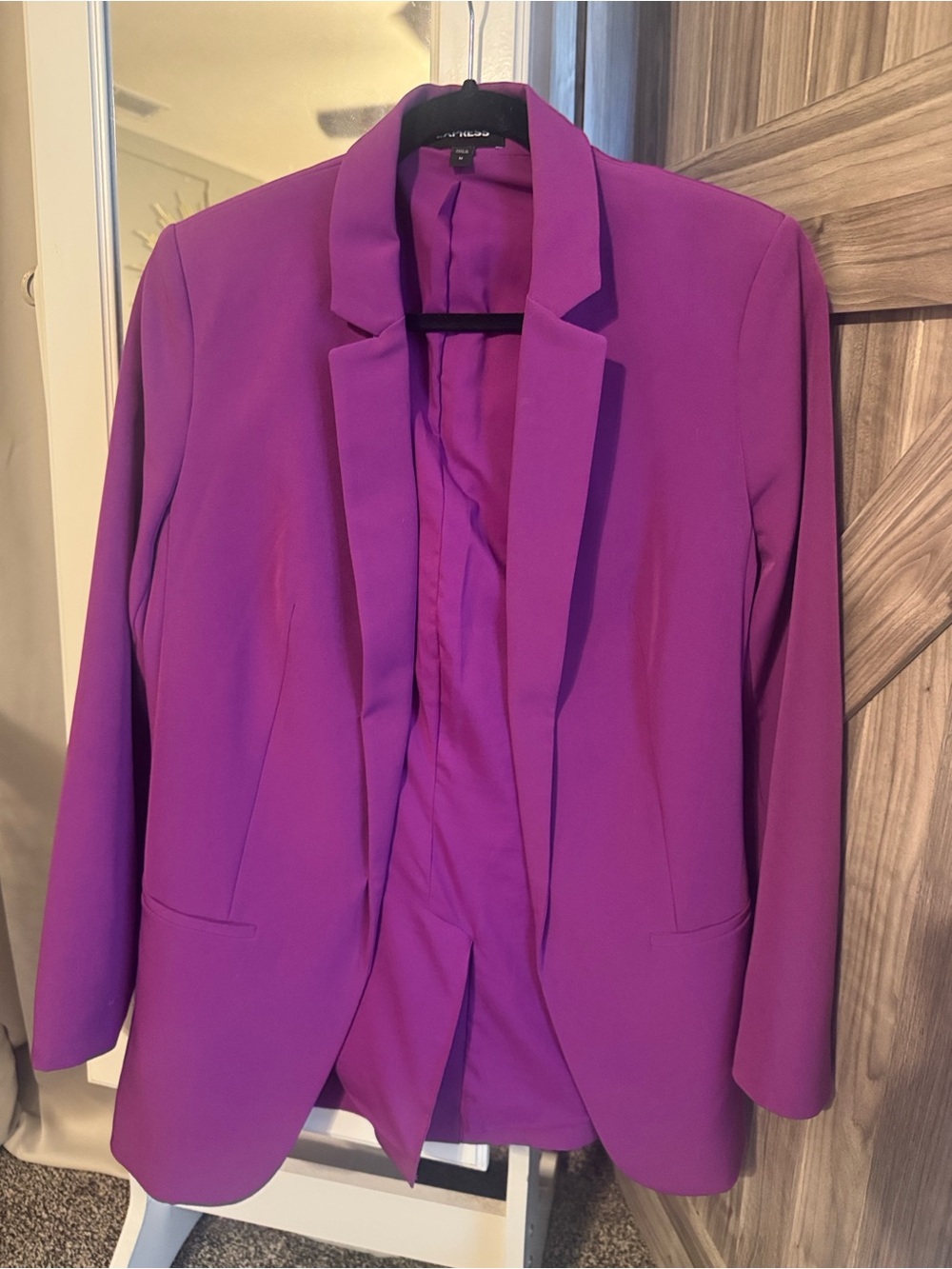 Express Fuchsia Women's Blazer Jacket - Modern Open Front